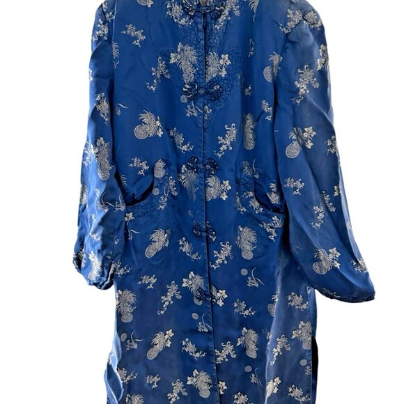 Vintage SOLZ Squirrel Chinese Long Robe Dress Jacket: Size Medium - Picture 1 of 7